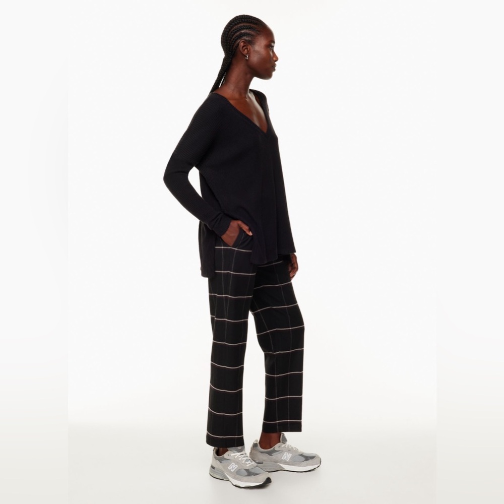 SOLD - Aritzia The Group | Jimmy Pant | Black/White Herringbone | Size M - Picture 3 of 12